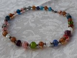 COLIER argint cu STICLA de MURANO de efect SPLENDID impecabil ELEGANT, Cristal/Sticla