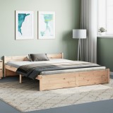 vidaXL Cadru de pat King Size, 150x200 cm, lemn masiv