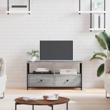 VidaXL Comodă TV, sonoma gri, 90x33x45 cm, lemn prelucrat &amp; fier
