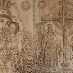 Icoana grecească Maica Domnului și Sf. Împărați Constantin și Elena