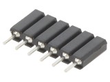 Soclu pini mamă 6 pini 2,54mm THT cositorit