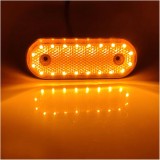 Lampă Gabarit LED Laterală 12V Portocalie 20 LED IP67 Camion Remorcă