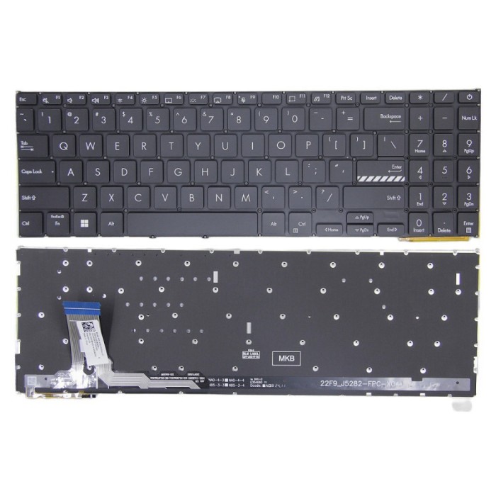 Tastatura Laptop, Asus, VivoBook 15 E1504F, E1504FA, E1504FAB, E1504G, E1504GA, iluminata, neagra, layout US