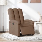 Gossi fotoliu rabatabil electric, maro, material textil