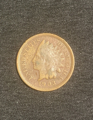 Moneda One cent 1903 USA foto