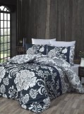 Lenjerie de pat Satin Deluxe Victoria, cu 4 fete de perna, VKD10 Crista