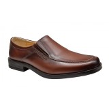 Pantofi barbati casual maro din piele naturala fara siret GKR48M
