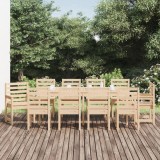 vidaXL Set de masă pentru grădină, 11 piese, lemn masiv de pin 3154719