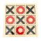 Jucarie Montessori Tic Tac Toe, Cyrax, Educativa, Interactiva, din lemn, X si O, 9 Piese, 14.3x14.3 cm, Negru Rosu