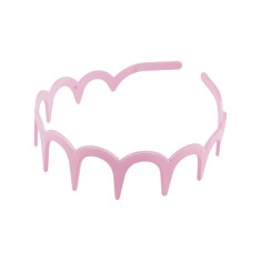 Bentita decorabila din plastic pentru par Crisalida, latime 3.4 cm, Roz