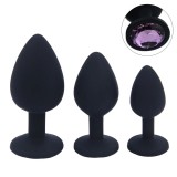 Set dildo Black Silicone Purple Diamond