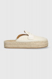 JW Anderson papuci Loafer Espadrillas femei, culoarea bej, cu platforma, ANW42005C