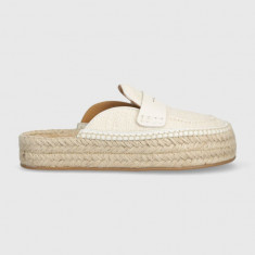 JW Anderson papuci Loafer Espadrillas femei, culoarea bej, cu platforma, ANW42005C