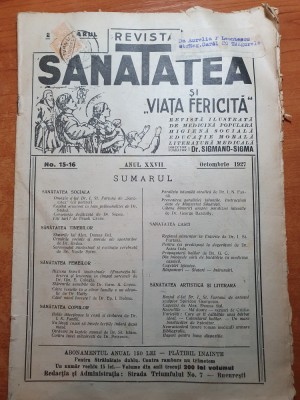 sanatatea si viata fericita octombrie 1927-sanatatea femeilor,sanatatea copiilor foto