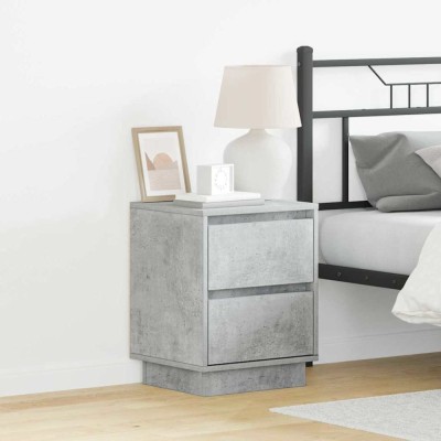 vidaXL Dulap de noapte cu Gri beton 39 x 34.5 x 50 cm Lemn compozit 869616 foto
