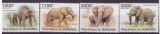 126-BURUNDI -FAUNA-Elefenti-Serie de 4 timbre nestampilate MNH, Nestampilat