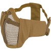 Masca Airsoft Stalker EVO Tan Ultimate Tactical, Plasa Metalica Flexibila, Nylon, Marime Universala, Protectie