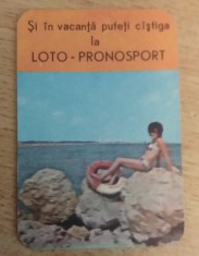 C9 16 - 1974 - Calendare de buzunar - reclama loto - pronosport