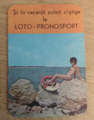 M3 C31 - 1974 - Calendare de buzunar - reclama loto - pronosport foto