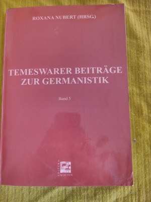 Temeswarer beitrage zur germanistik-band 5-Roxana Nubert foto