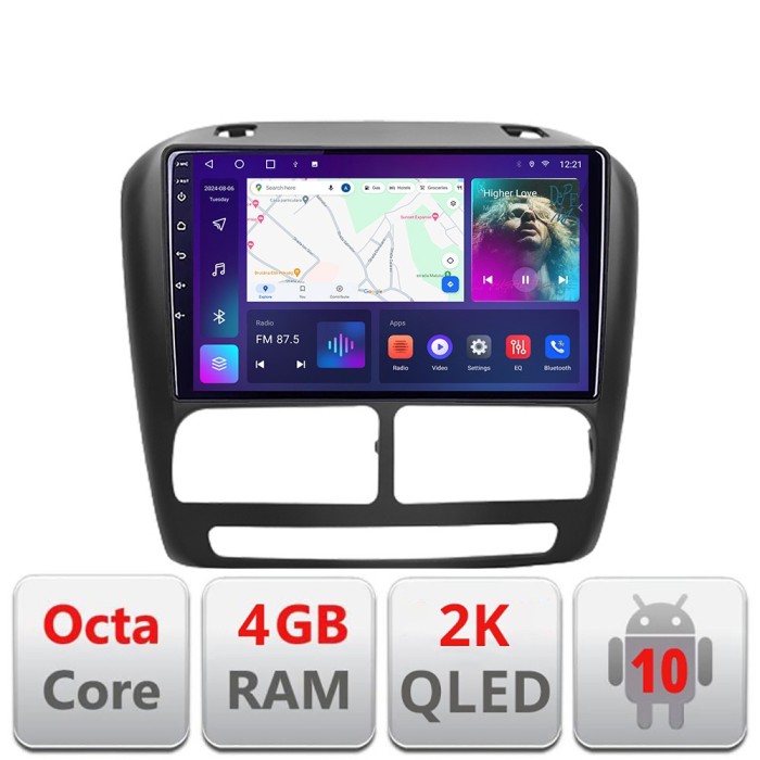 Navigatie Fiat Doblo 2010-2017 si Opel Combo 2010-2017 Android Octa Core Ecran 2K QLED GPS 4G 4+32GB 360 KIT-DOBLO10+EDT-E409-2K v1 CarStore Technolog