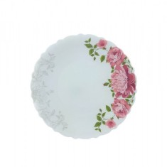 Set 12 Farfurii Desert Opal Alb Model Bujori Decor 19cm V195/400 DNC42482 foto