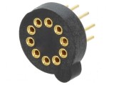 Soclu tranzistoare PIN 10 THT aurit TO5