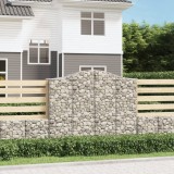 Cosuri gabion arcuite 10 buc, 200x50x160/180cm, fier galvanizat GartenMobel Dekor, vidaXL