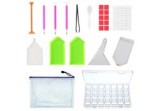 Set 24 accesorii pentru pictură cu diamante, plastic, multicolor