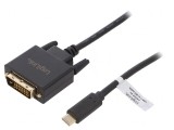 Adaptor DVI-D la USB-C 3m Negru