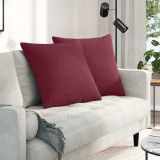 vidaXL Perne pentru canapea 2 pcs Roșu Vin 80 x 80 cm țesătură 42014043