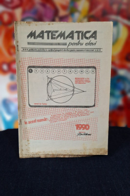Revista de matematica pentru elevi, Nr. 1/Ianuarie 1990 Ramnicu Valcea foto