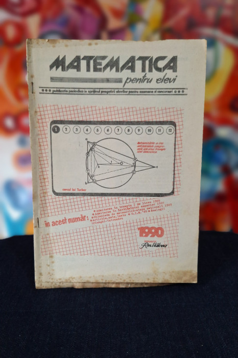 Revista de matematica pentru elevi, Nr. 1/Ianuarie 1990 Ramnicu Valcea