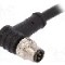 Conector M8, 5 pini, clasa etanseitate IP67, BULGIN - PXPPVC08RAM05BCL010PVC