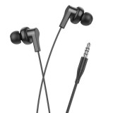Cumpara ieftin Casti cu Fir si Microfon Hoco M114, 1m Jack 3.5mm - Negru