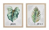 Cumpara ieftin Set 2 tablouri canvas Leaf 45x50 cm