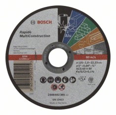 Bosch Disc de taiere drept Rapido Multi Construction ACS 60 V BF, 125mm, 1.0mm ProAdvanced PowerfulTools foto