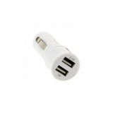 Adaptor auto Dual USB 3.4A + Cablu Iphone 4/4s Alb