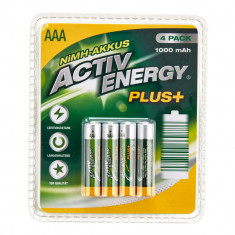 Acumulatori AAA, 1000 mAh, Ni-Mh - Active Energy, 4 buc / set foto