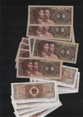 China 1 Jiao 1980 unc pret pe bucata foto