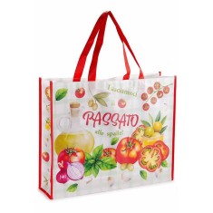 Sacosa cumparaturi poliester multicolor cm 45x11x56 H, 16 L