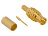 Conector MCX mufă tată drept crimpat 75&Omega; PTFE aurit