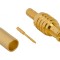 Conector MCX mufă tată drept crimpat 75&Omega; PTFE aurit