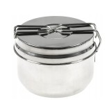 Set Vase Camping Inox 3 Piese Kinghoff 15.4/15/13cm - Oale Cratite Portabile Stivuibile Drumetie
