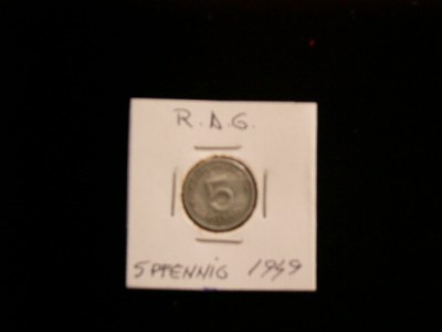 C50 - Moneda foarte veche - Germania Democrata DDR - 5 pfennig - 1949 foto