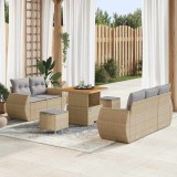 Cumpara ieftin Set de canapele pentru grădină 8 pcs Bej poliratan
