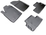 Covorase Auto Cauciuc Tip Tavita Peugeot Partner 1996-2008 + Protectie Tunel Spate, Negre, ALM