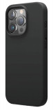 Husa de protectie din Silicon cu Microfibra la interior compatibila iPhone 15 Pro, Negru