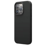 Husa de protectie din Silicon cu Microfibra la interior compatibila iPhone 15 Pro Max, Negru