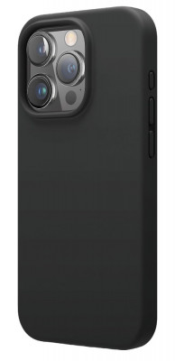 Husa de protectie din Silicon cu Microfibra la interior compatibila iPhone 15, Negru foto